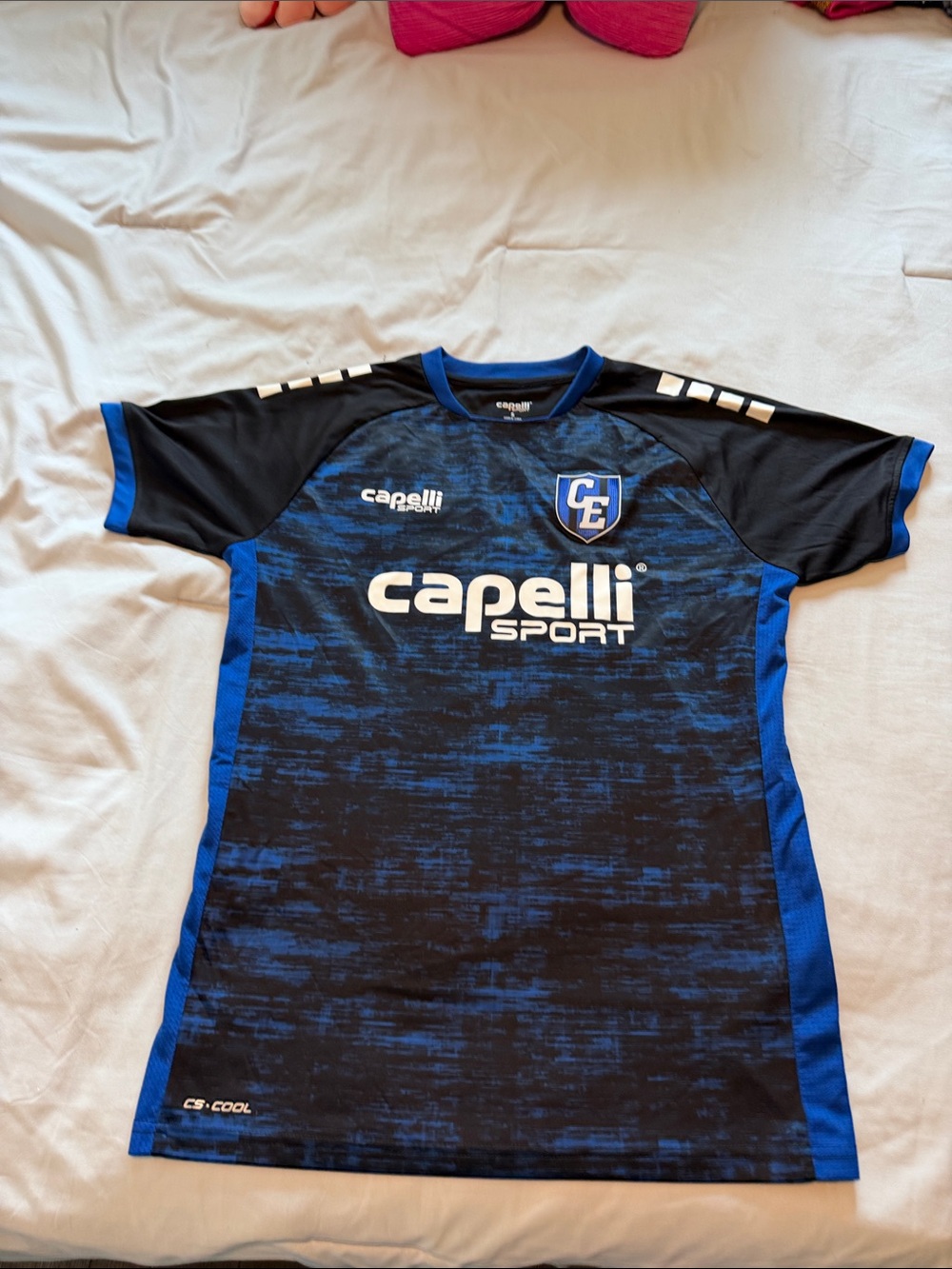 Capelli of New York Blue & Black Short Sleeve Soccer Jersey